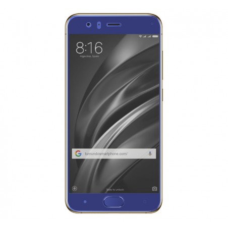 Protector Cristal Templado Frontal Completo Azul para Xiaomi Mi6 Vidrio