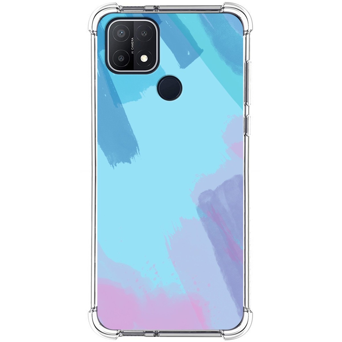 Funda Silicona Antigolpes para Oppo A15 diseño Acuarela 10 Dibujos