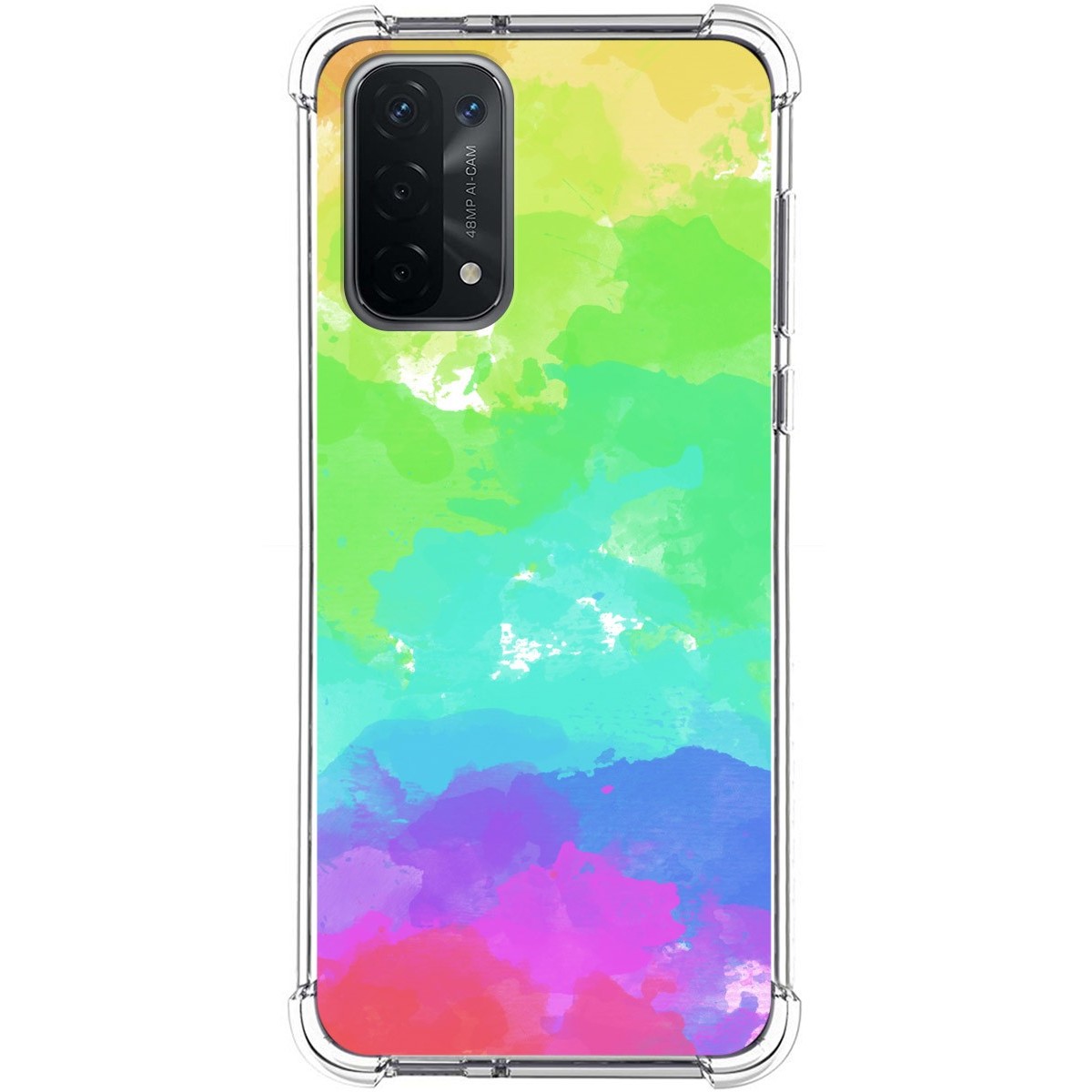 Funda Silicona Antigolpes para Oppo A54 5G / A74 5G diseño Acuarela 03 Dibujos