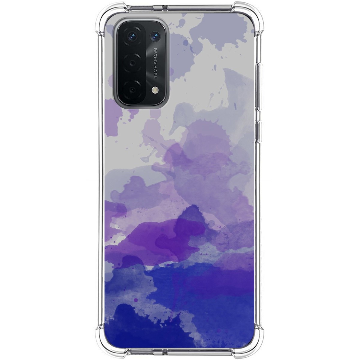 Funda Silicona Antigolpes para Oppo A54 5G / A74 5G diseño Acuarela 09 Dibujos