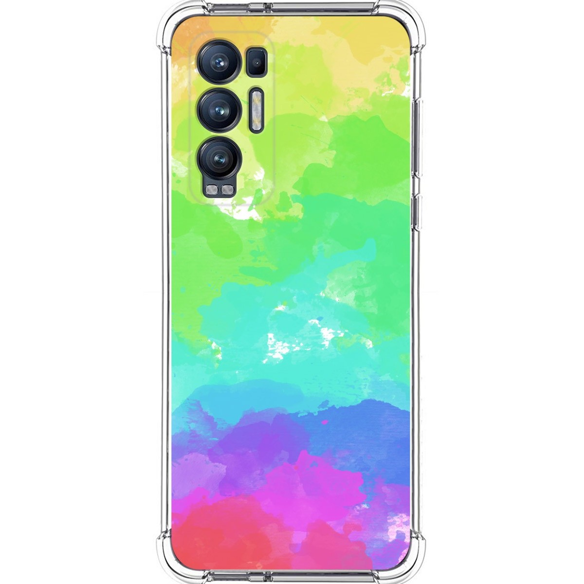 Funda Silicona Antigolpes para Oppo Find X3 Neo 5G diseño Acuarela 03 Dibujos