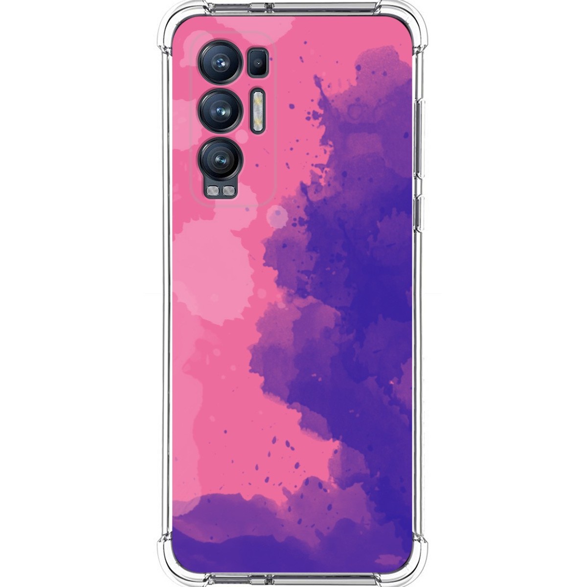 Funda Silicona Antigolpes para Oppo Find X3 Neo 5G diseño Acuarela 07 Dibujos