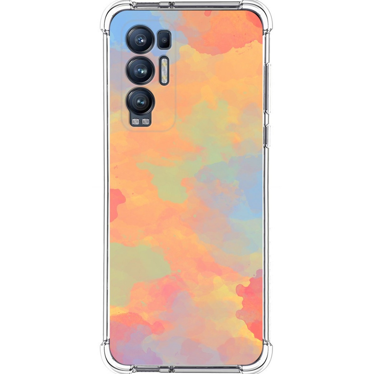 Funda Silicona Antigolpes para Oppo Find X3 Neo 5G diseño Acuarela 08 Dibujos