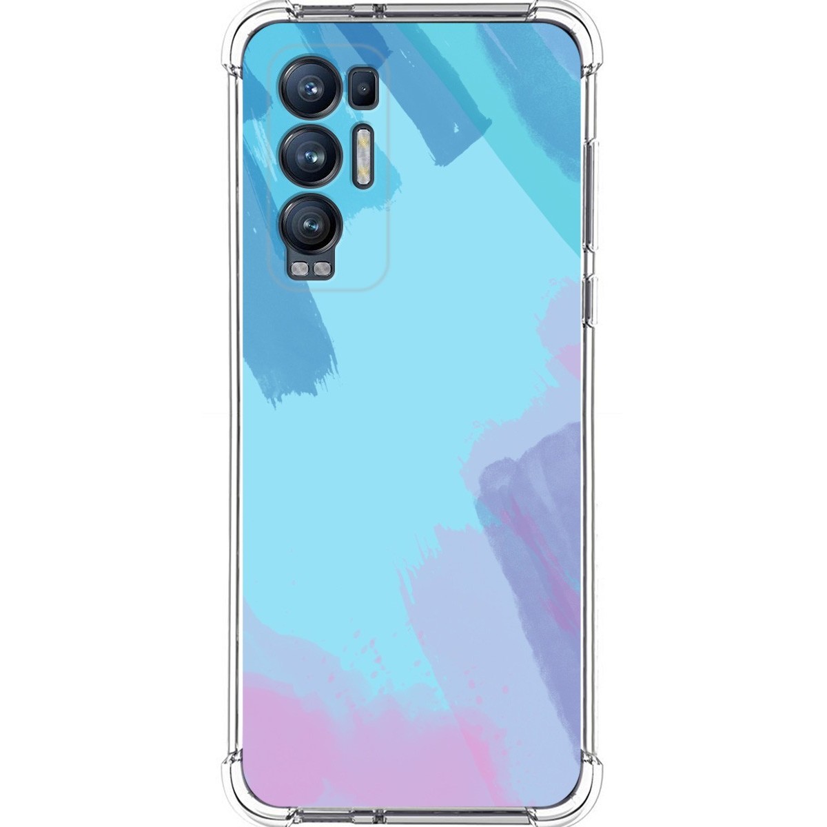 Funda Silicona Antigolpes para Oppo Find X3 Neo 5G diseño Acuarela 10 Dibujos