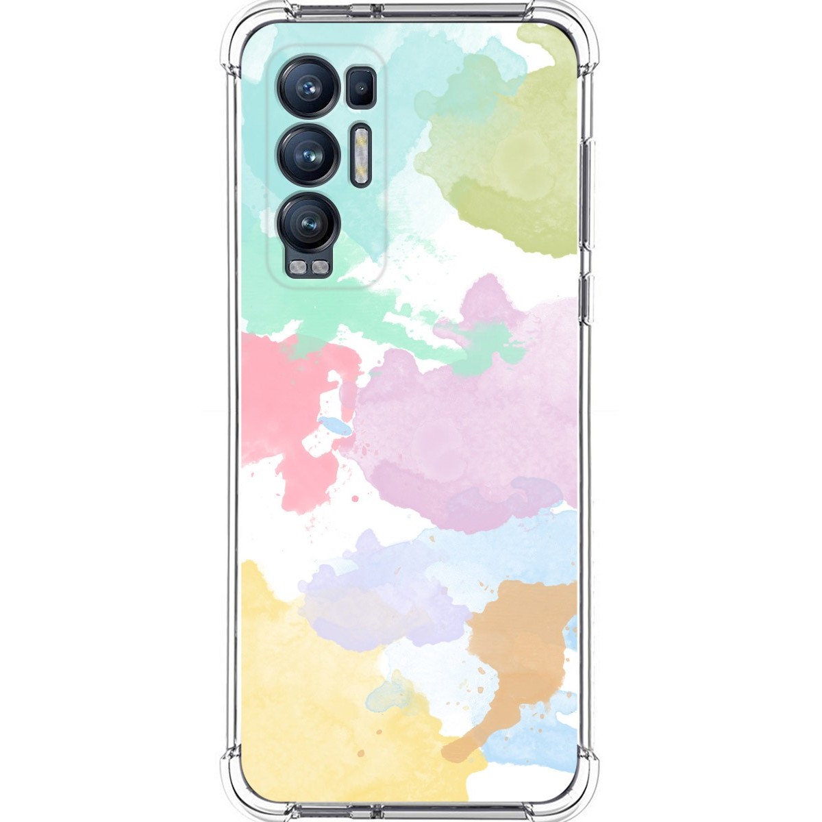 Funda Silicona Antigolpes para Oppo Find X3 Neo 5G diseño Acuarela 11 Dibujos