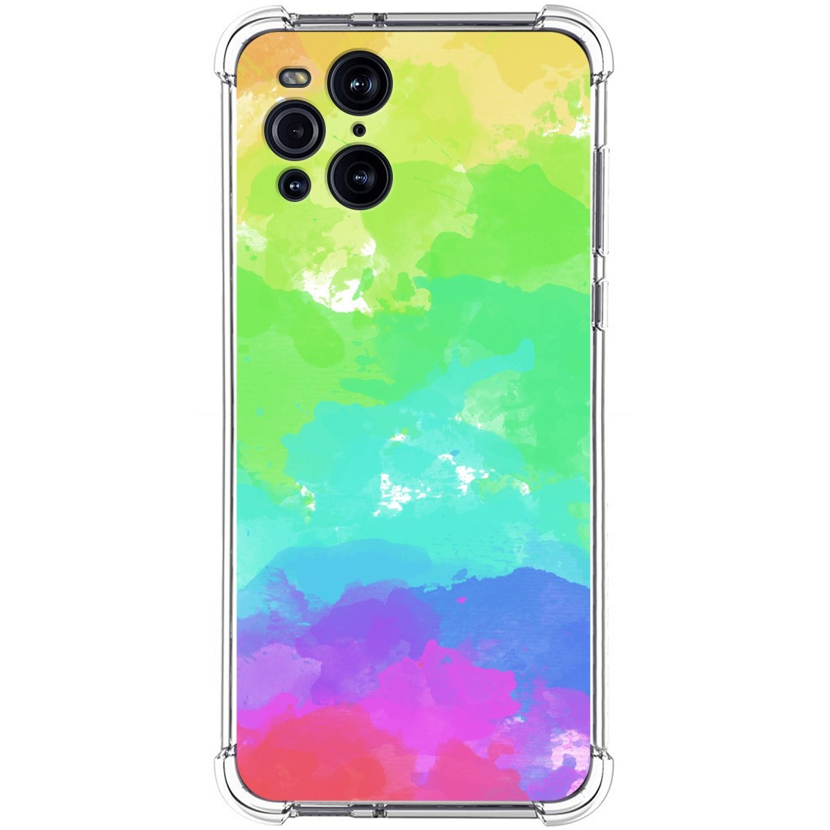 Funda Silicona Antigolpes para Oppo Find X3 Pro 5G diseño Acuarela 03 Dibujos