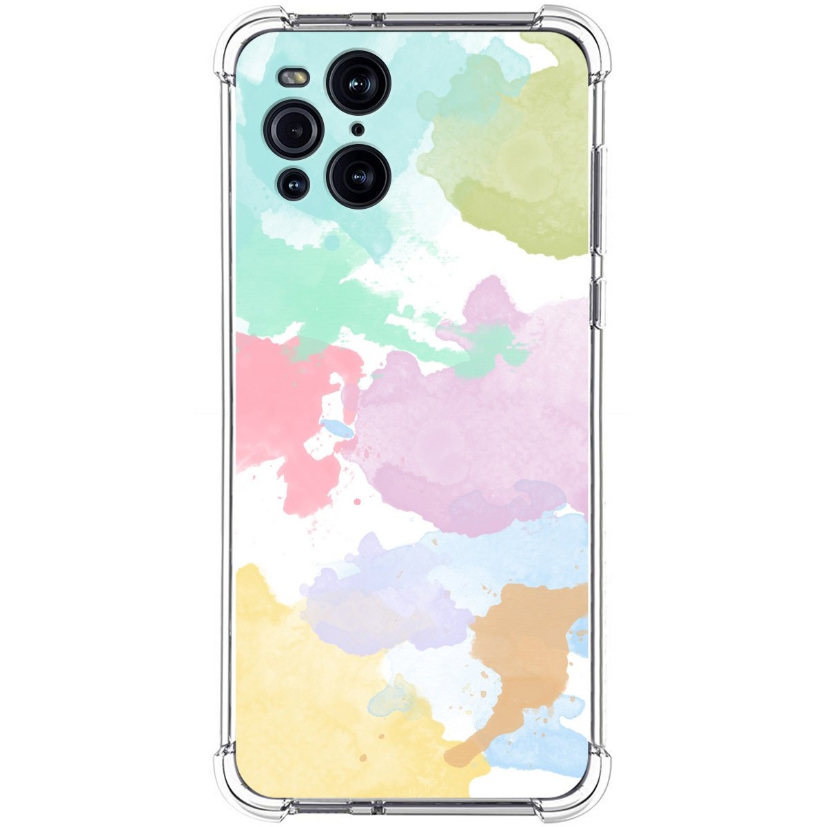 Funda Silicona Antigolpes para Oppo Find X3 Pro 5G diseño Acuarela 11 Dibujos