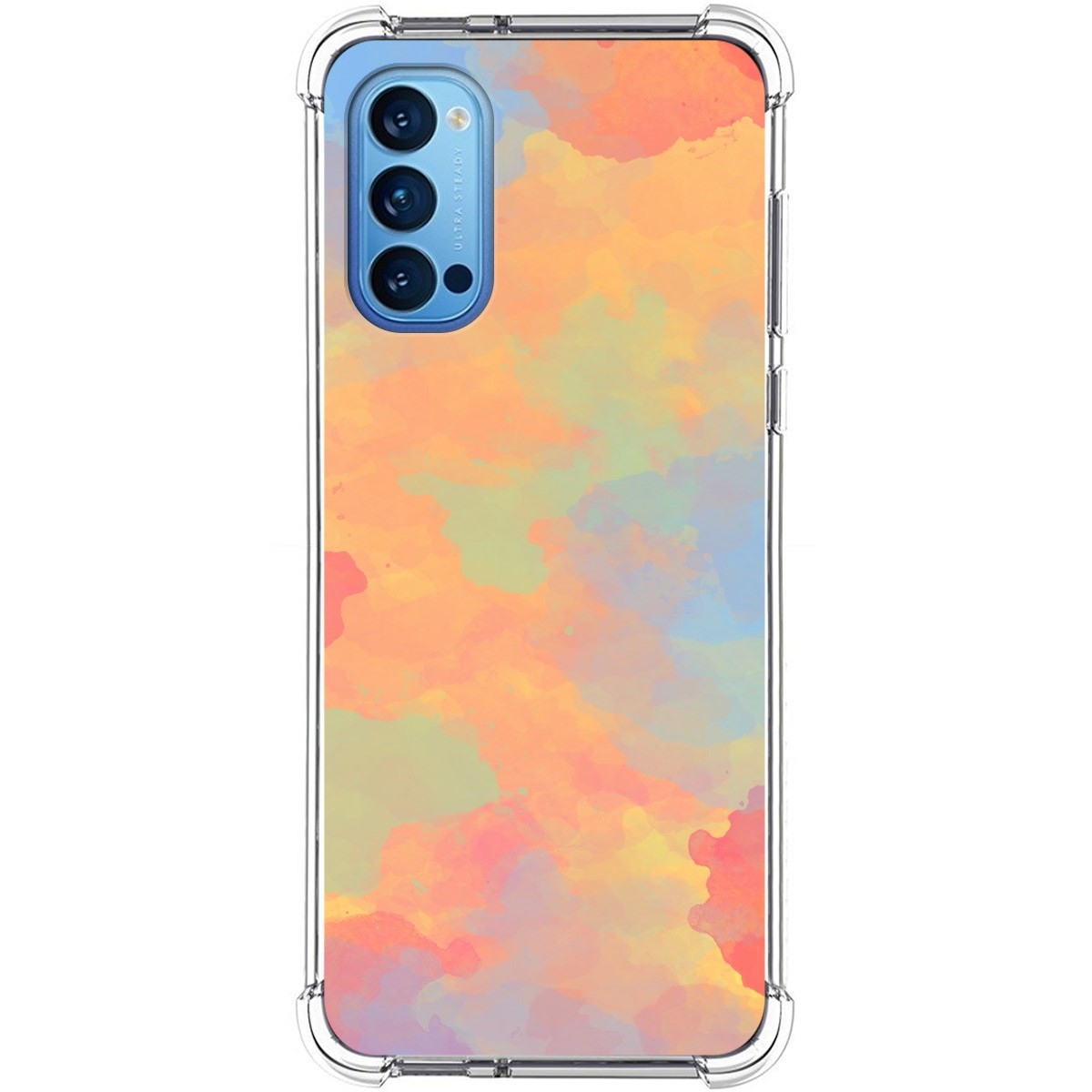 Funda Silicona Antigolpes para Oppo Reno 4 5G diseño Acuarela 08 Dibujos