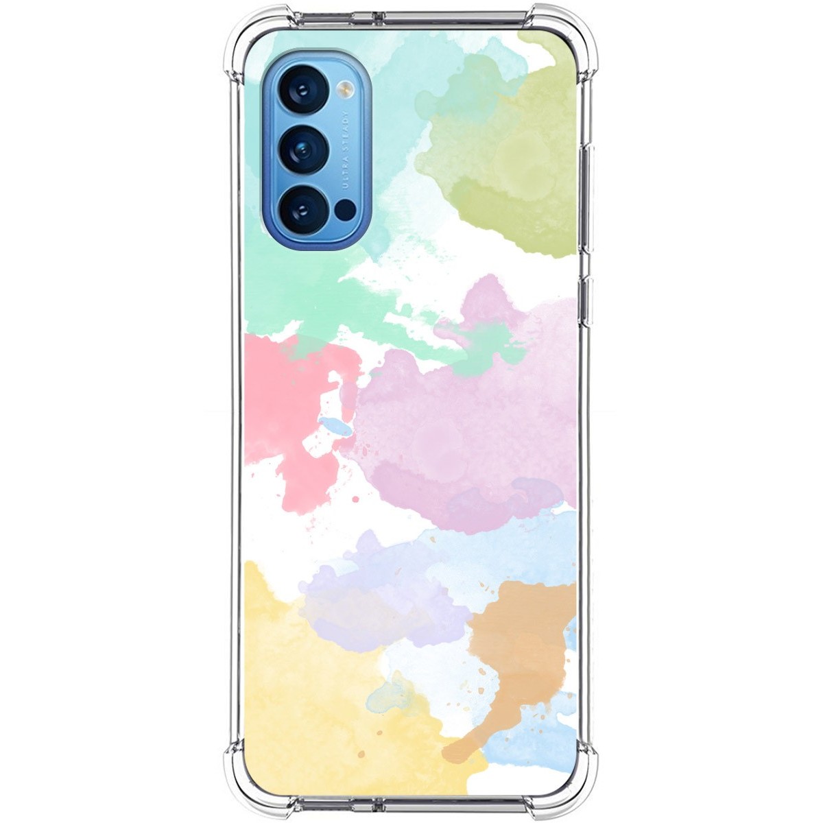 Funda Silicona Antigolpes para Oppo Reno 4 5G diseño Acuarela 11 Dibujos