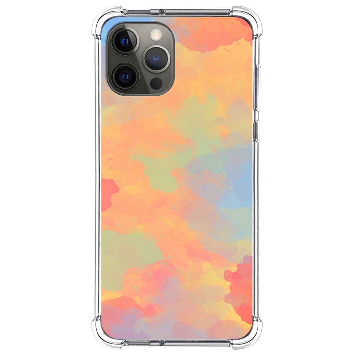 Funda Silicona Antigolpes para Iphone 12 Pro Max (6.7) diseño Acuarela 08 Dibujos