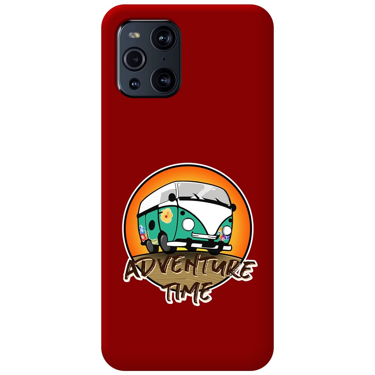 Funda Silicona Líquida Roja para Oppo Find X3 Pro 5G diseño Adventure Time Dibujos