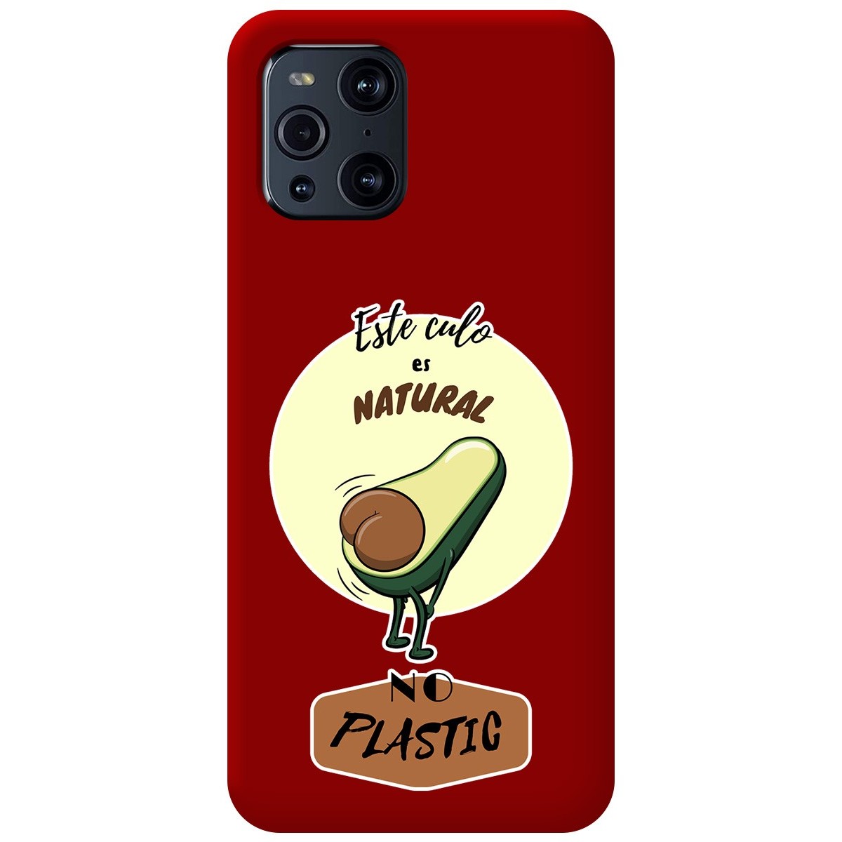 Funda Silicona Líquida Roja para Oppo Find X3 Pro 5G diseño Culo Natural Dibujos