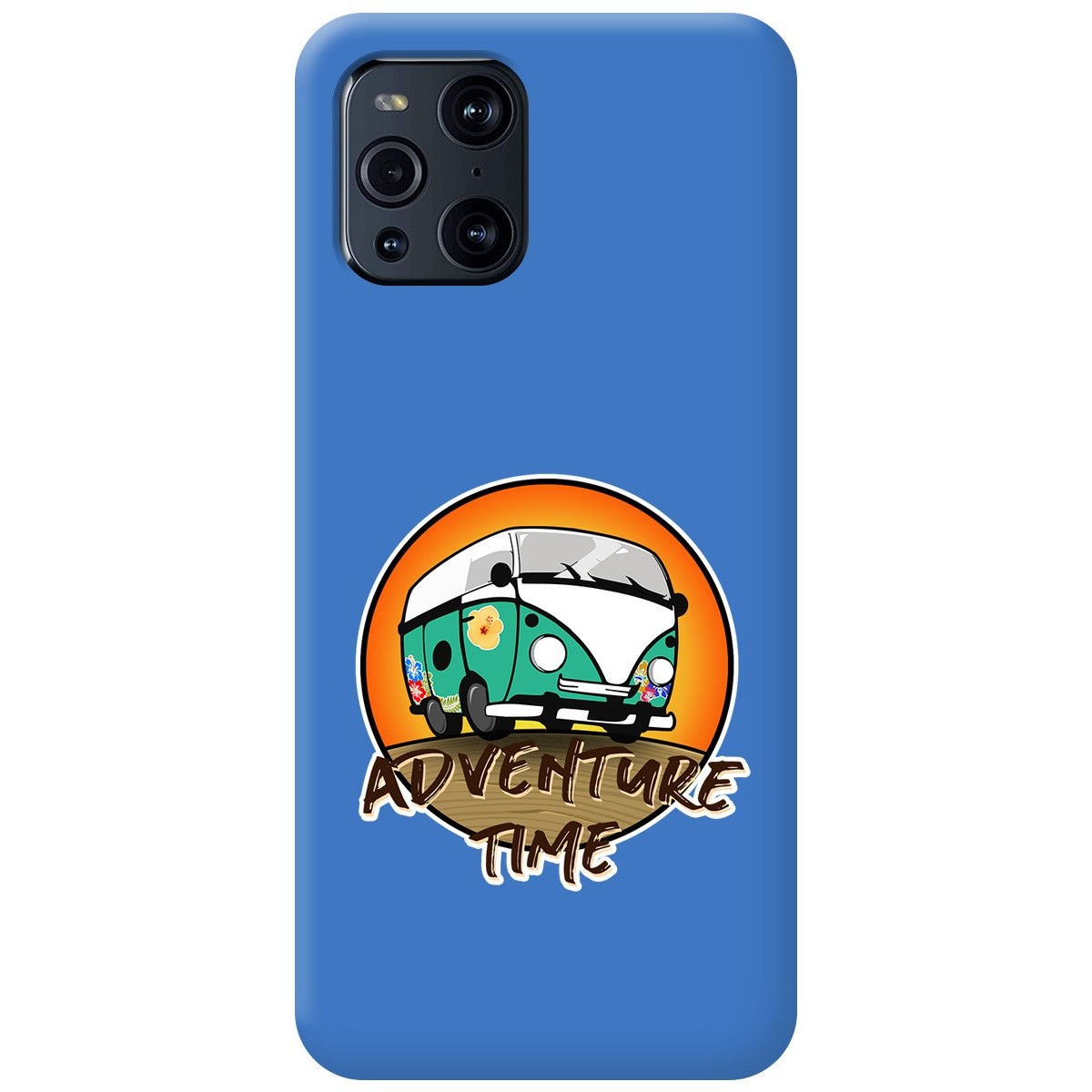Funda Silicona Líquida Azul para Oppo Find X3 Pro 5G diseño Adventure Time Dibujos