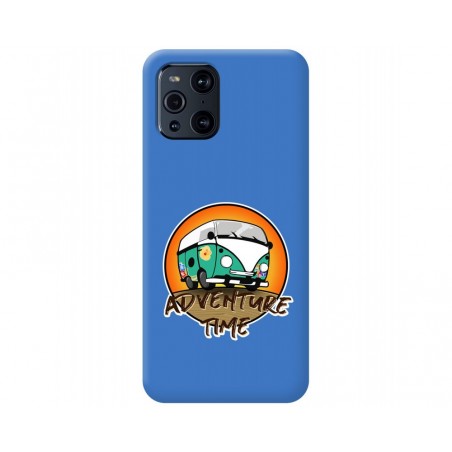 Funda Silicona Líquida Azul para Oppo Find X3 Pro 5G diseño Adventure Time Dibujos