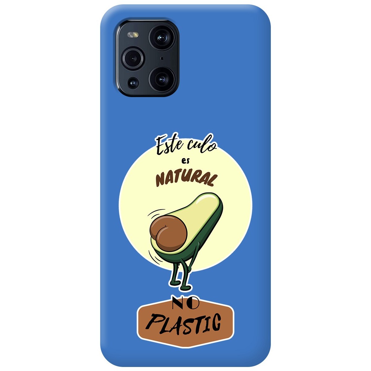 Funda Silicona Líquida Azul para Oppo Find X3 Pro 5G diseño Culo Natural Dibujos