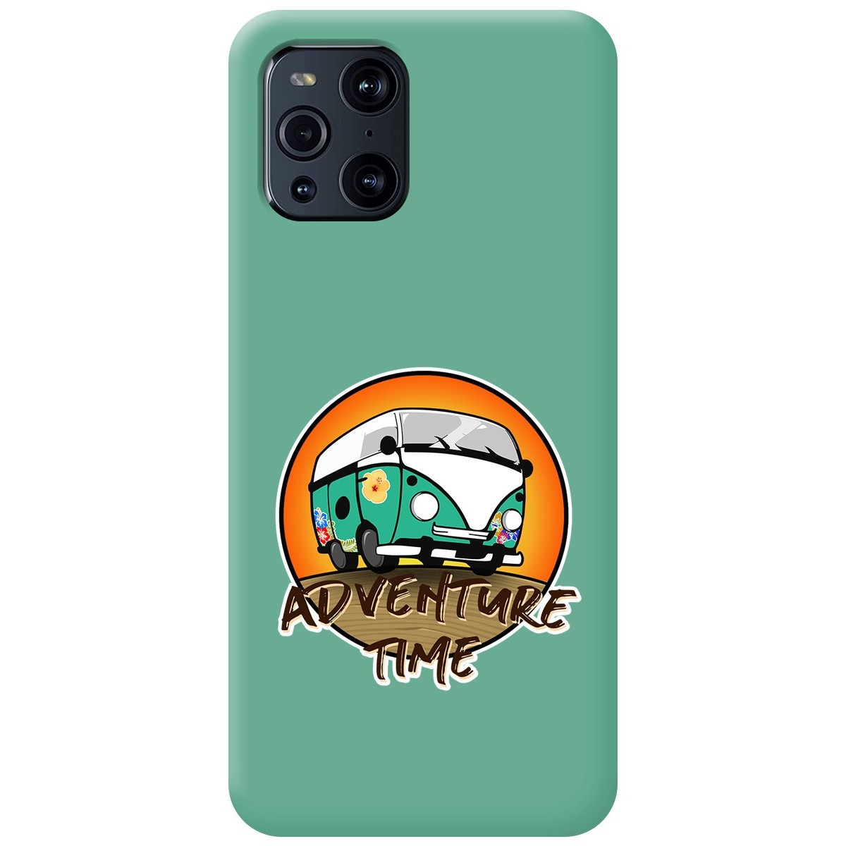 Funda Silicona Líquida Verde para Oppo Find X3 Pro 5G diseño Adventure Time Dibujos