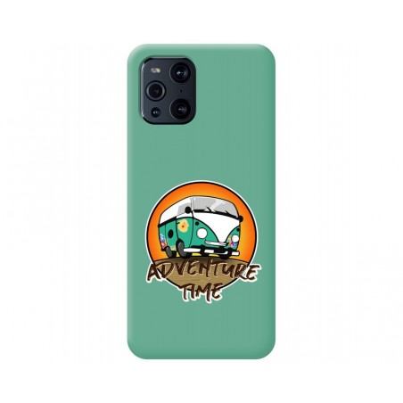 Funda Silicona Líquida Verde para Oppo Find X3 Pro 5G diseño Adventure Time Dibujos