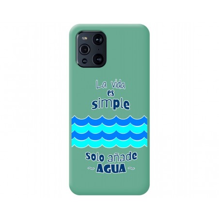 Funda Silicona Líquida Verde para Oppo Find X3 Pro 5G diseño Agua Dibujos