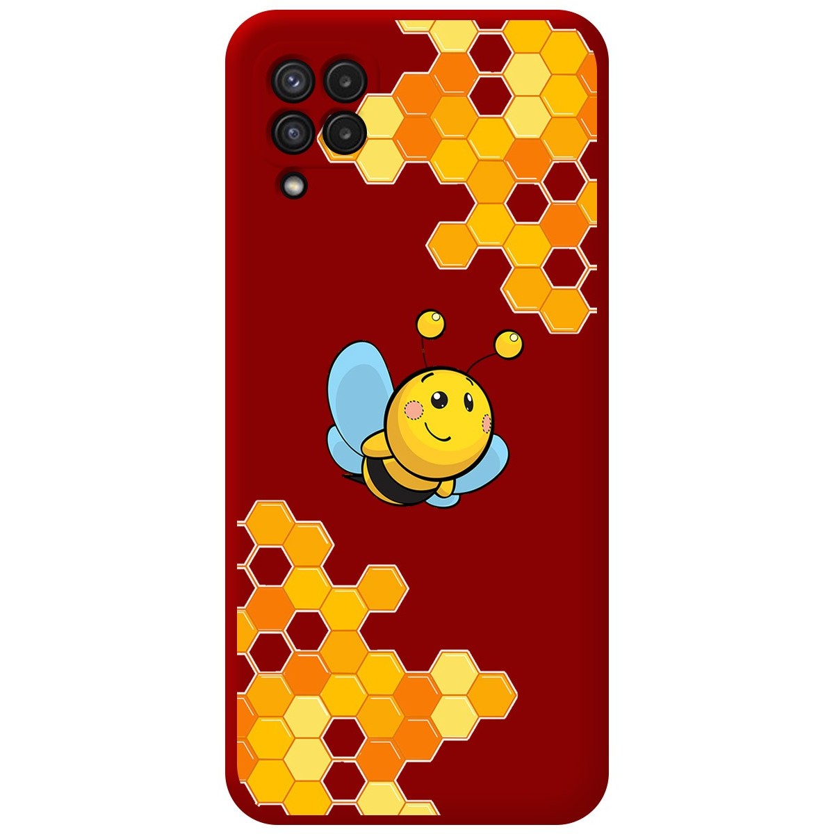 Funda Silicona Líquida Roja para Samsung Galaxy A22 LTE 4G diseño Abeja Dibujos