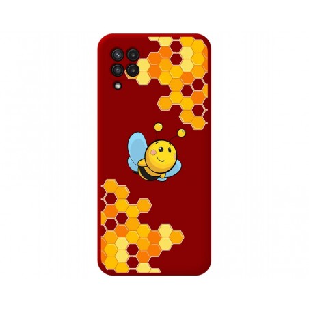 Funda Silicona Líquida Roja para Samsung Galaxy A22 LTE 4G diseño Abeja Dibujos