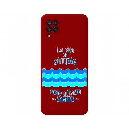 Funda Silicona Líquida Roja para Samsung Galaxy A22 4G / M22 diseño Agua Dibujos