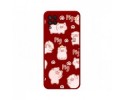 Funda Silicona Líquida Roja para Samsung Galaxy A22 4G / M22 diseño Cerdos Dibujos