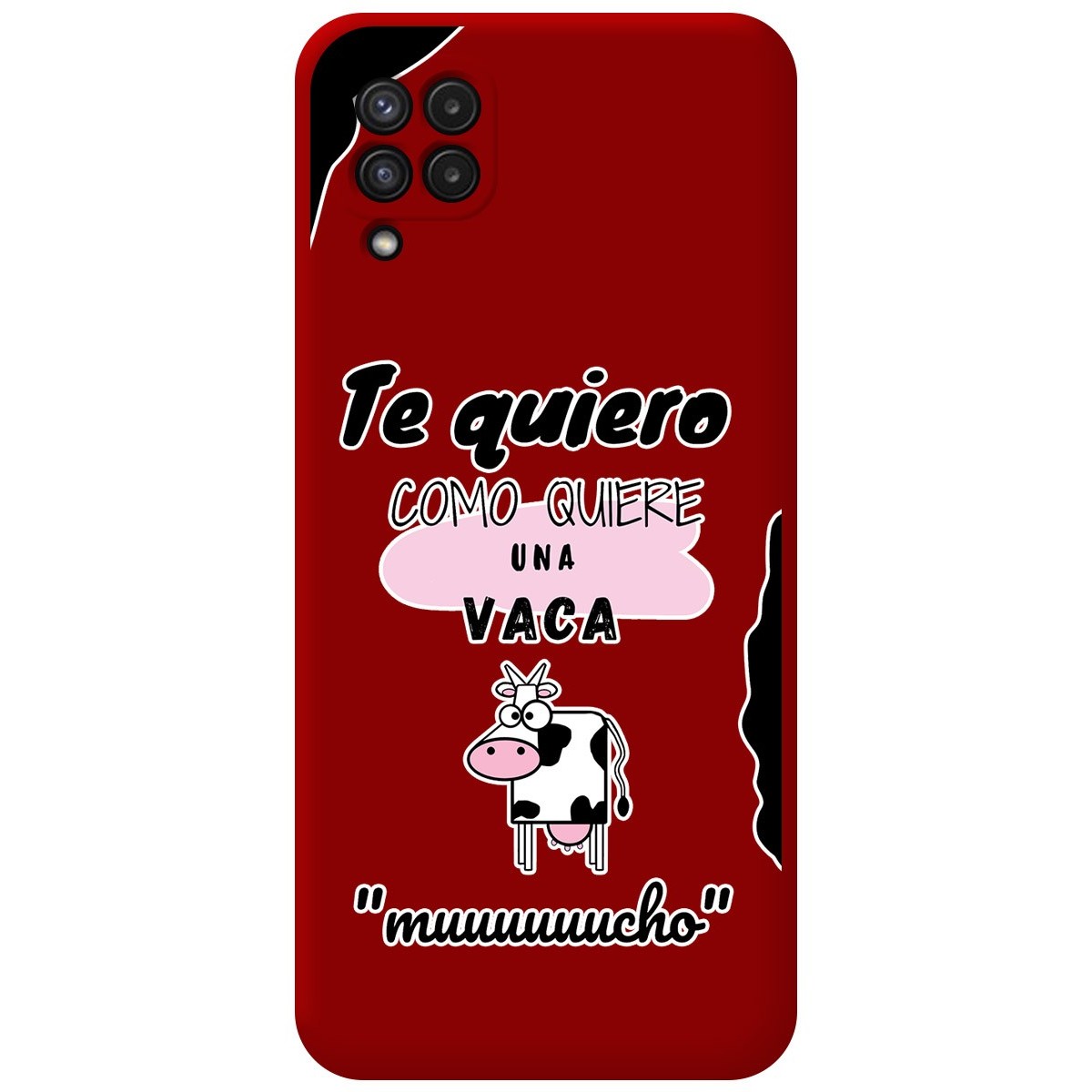 Funda Silicona Líquida Roja para Samsung Galaxy A22 4G / M22 diseño Vaca Dibujos