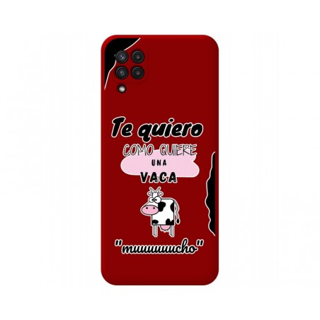 Funda Silicona Líquida Roja para Samsung Galaxy A22 4G / M22 diseño Vaca Dibujos