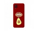 Funda Silicona Líquida Roja para Samsung Galaxy A22 4G / M22 diseño Vegan Life Dibujos