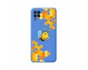 Funda Silicona Líquida Azul para Samsung Galaxy A22 4G / M22 diseño Abeja Dibujos