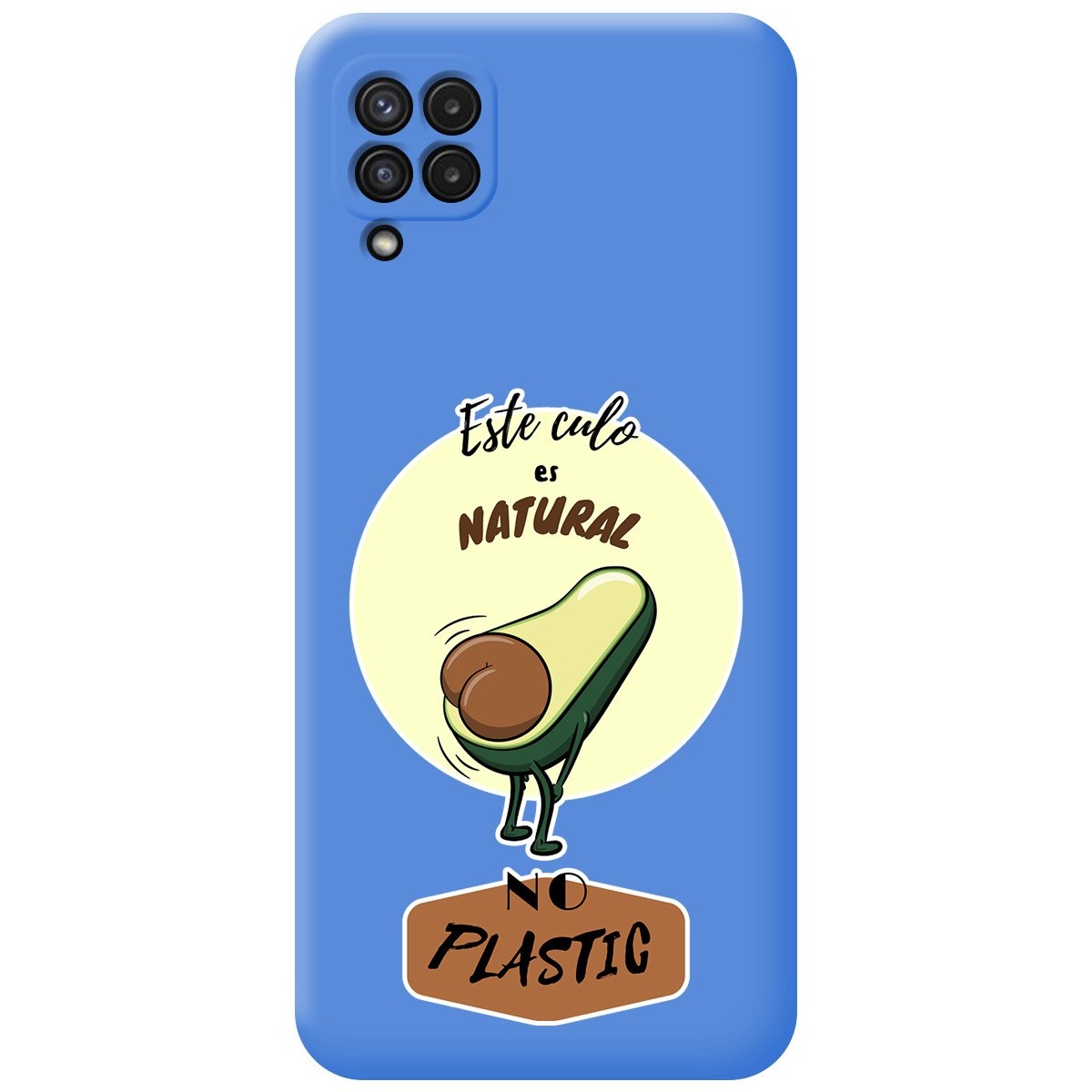 Funda Silicona Líquida Azul para Samsung Galaxy A22 4G / M22 diseño Culo Natural Dibujos