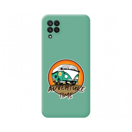 Funda Silicona Líquida Verde para Samsung Galaxy A22 4G / M22 diseño Adventure Time Dibujos
