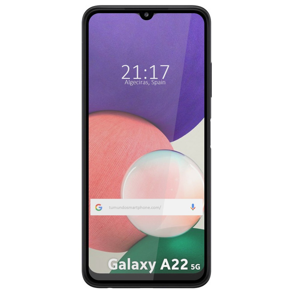 Protector Cristal Templado Completo 5D Full Glue Negro para Samsung Galaxy A22 5G Vidrio