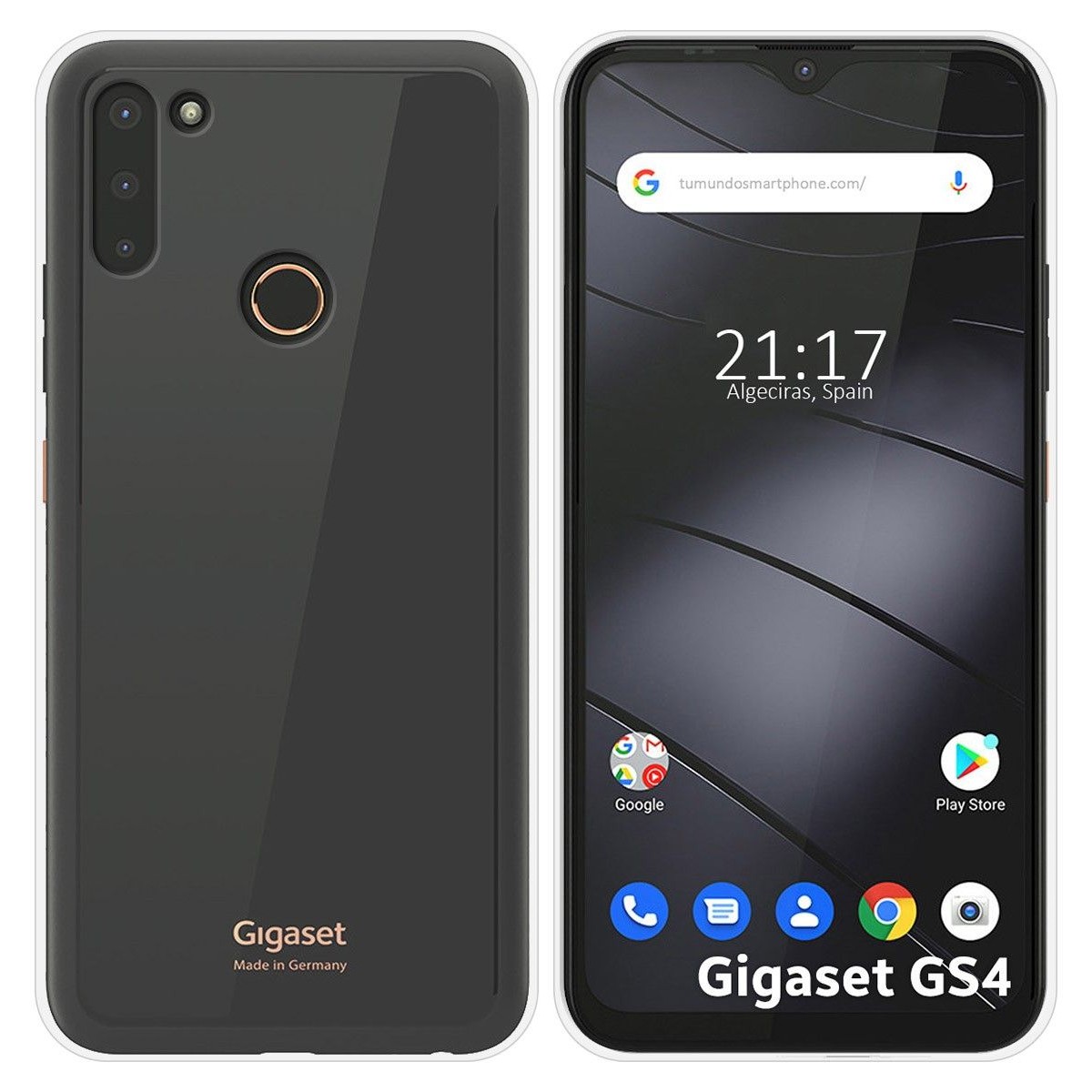 Funda Silicona Gel TPU Transparente para Gigaset GS4