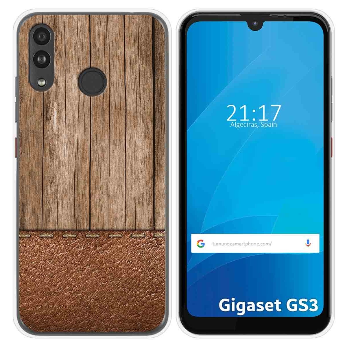 Funda Silicona para Gigaset GS3 diseño Madera 09 Dibujos