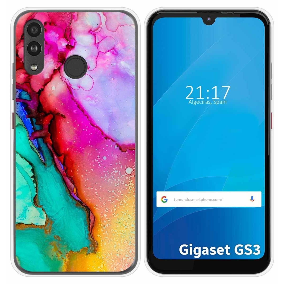 Funda Silicona para Gigaset GS3 diseño Mármol 15 Dibujos