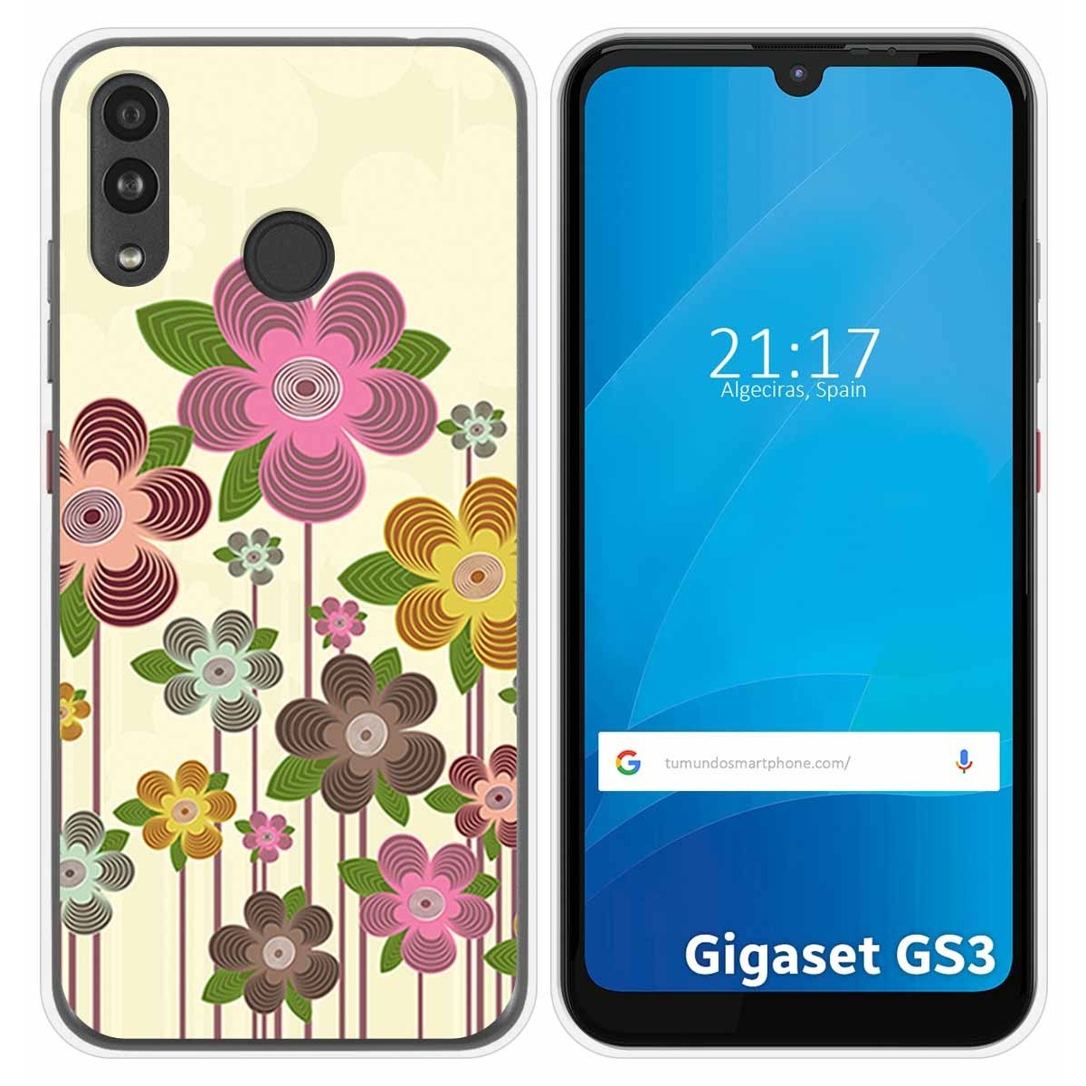 Funda Silicona para Gigaset GS3 diseño Primavera En Flor Dibujos