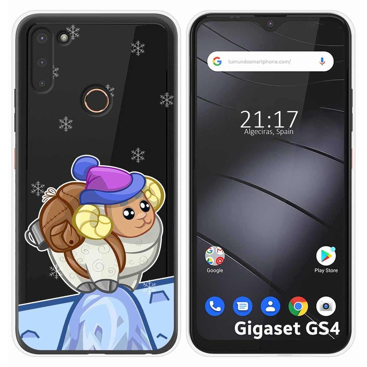 Funda Silicona Transparente para Gigaset GS4 diseño Cabra Dibujos