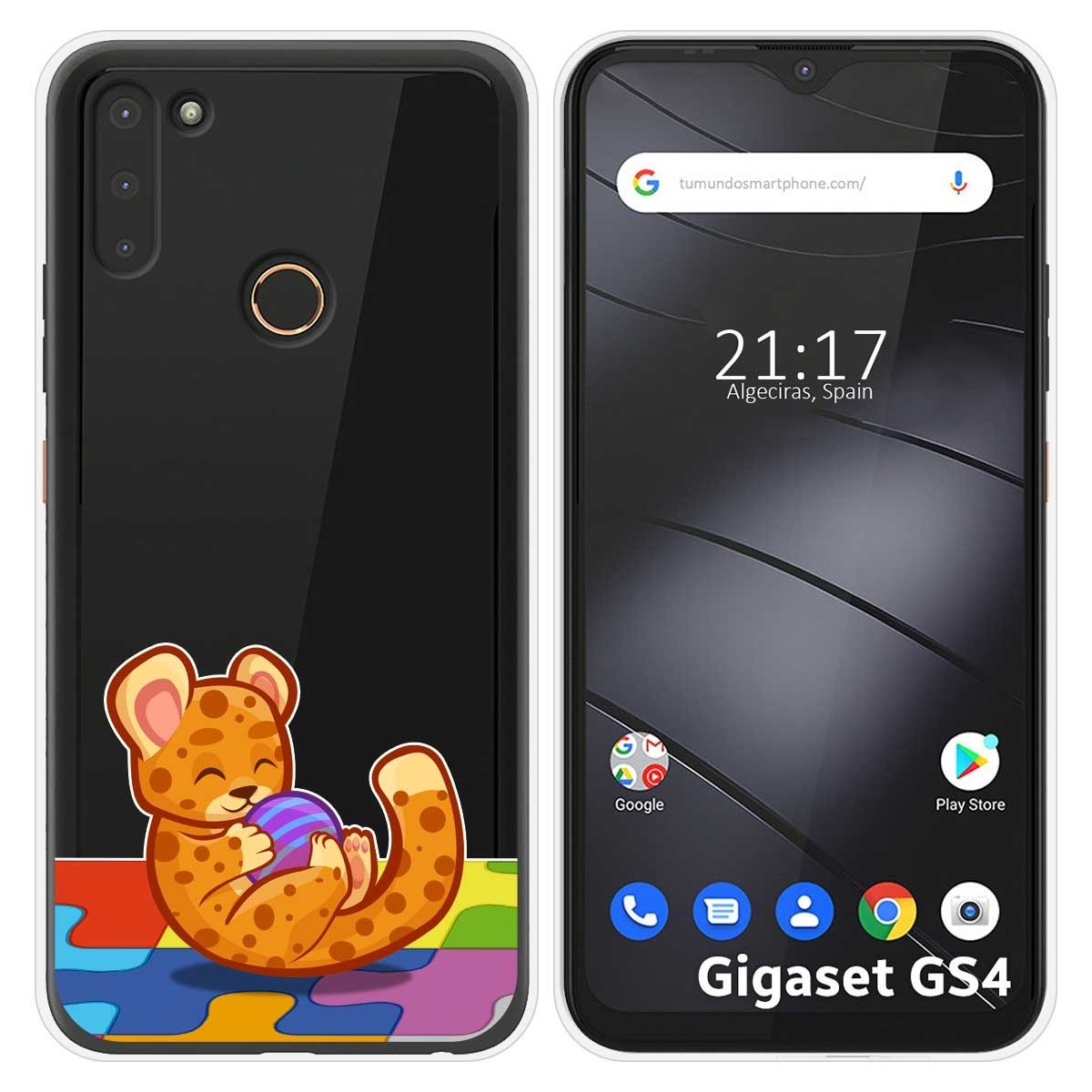 Funda Silicona Transparente para Gigaset GS4 diseño Leopardo Dibujos
