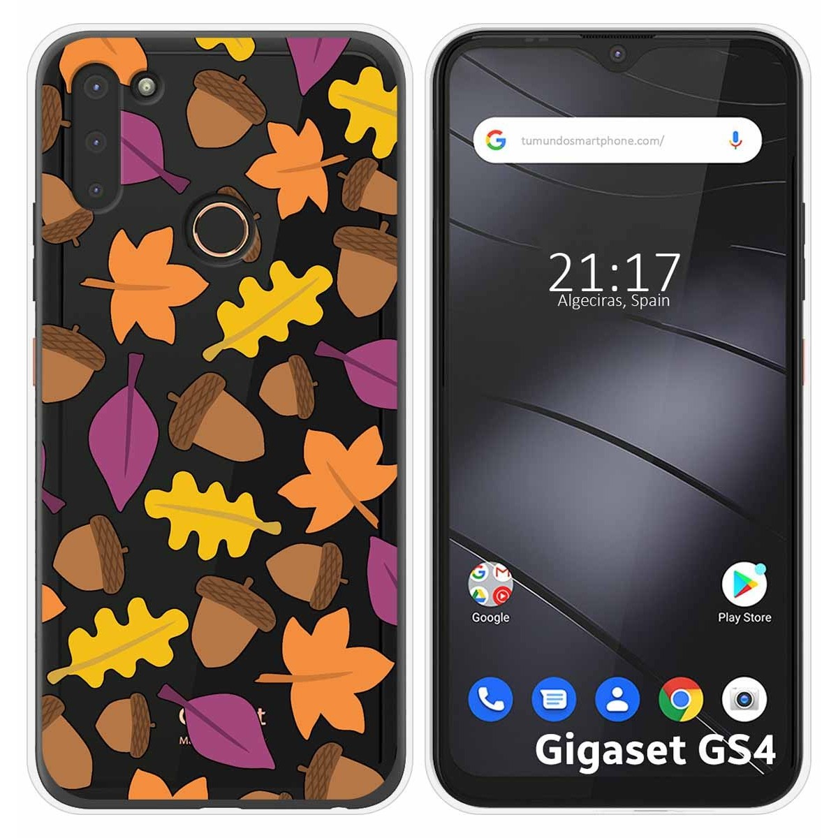Funda Silicona Transparente para Gigaset GS4 diseño Otoño Dibujos