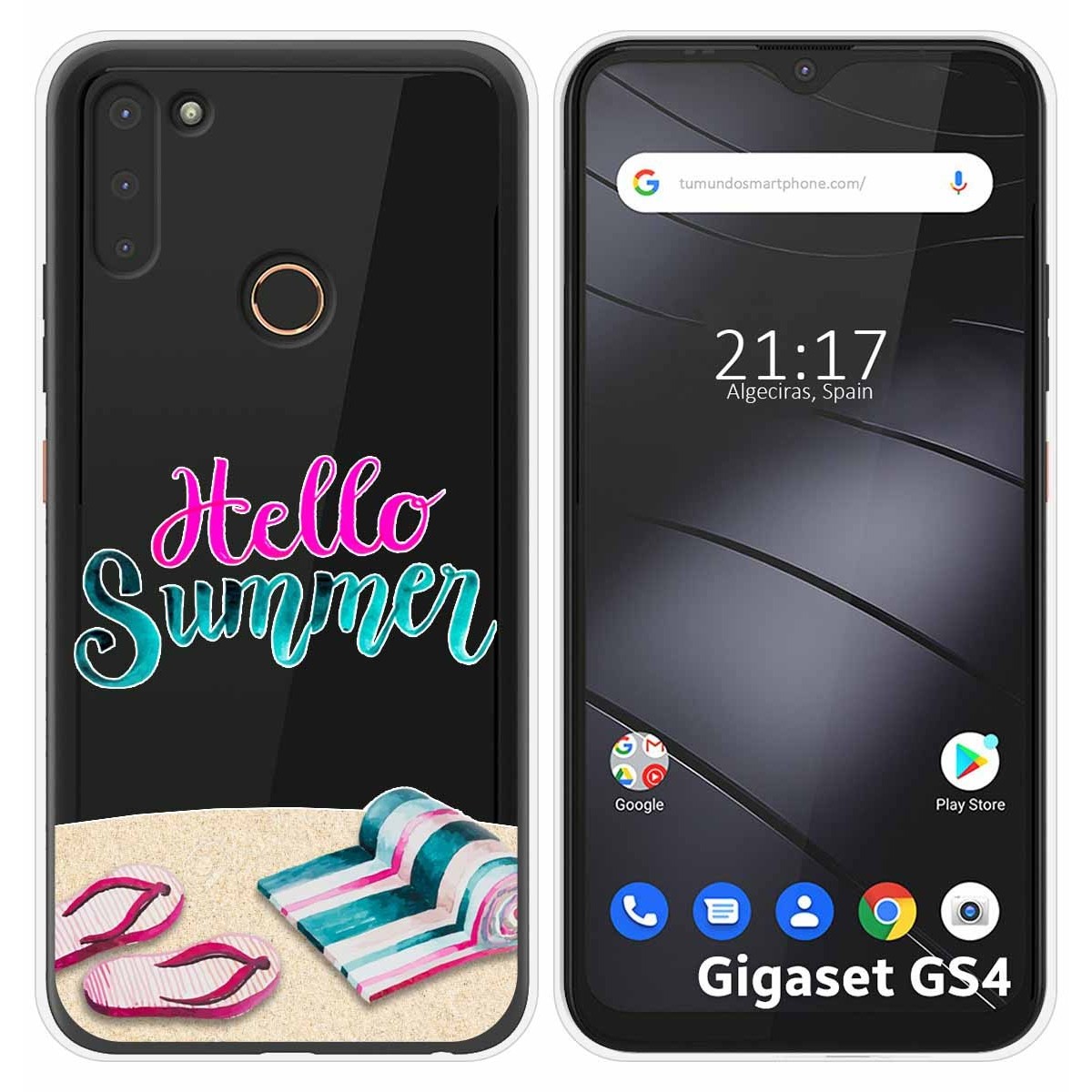 Funda Silicona Transparente para Gigaset GS4 diseño Summer Dibujos