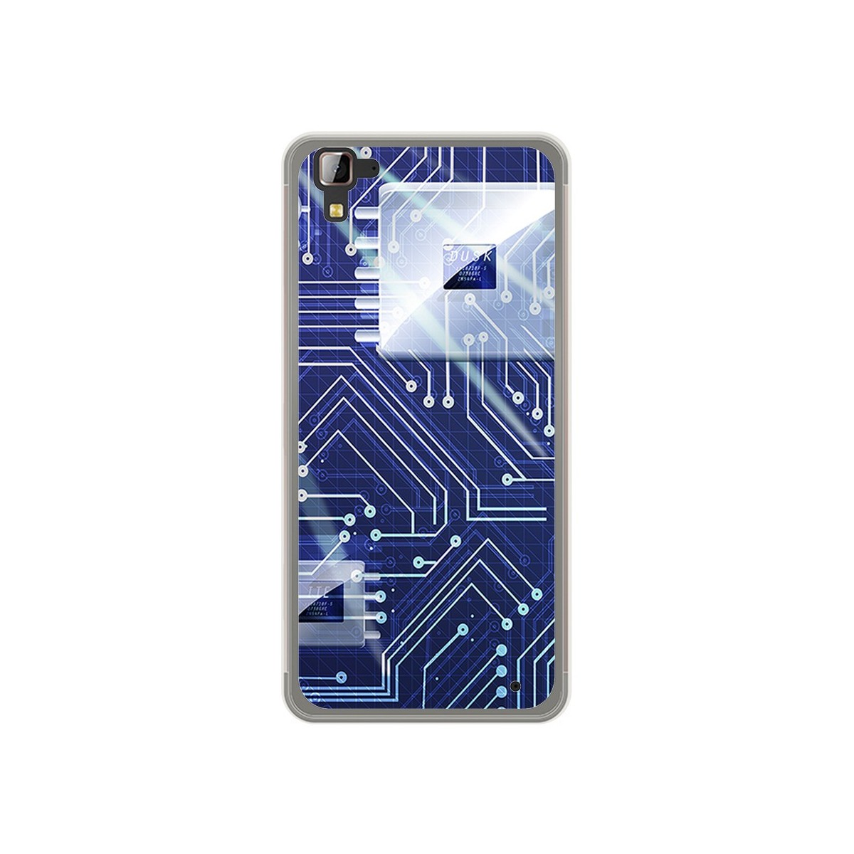 Funda Gel Tpu para Hisense C30 Rock Diseño Circuito Dibujos