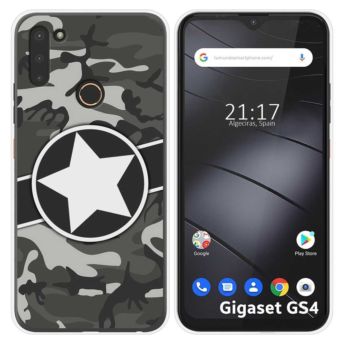 Funda Silicona para Gigaset GS4 diseño Camuflaje 02 Dibujos