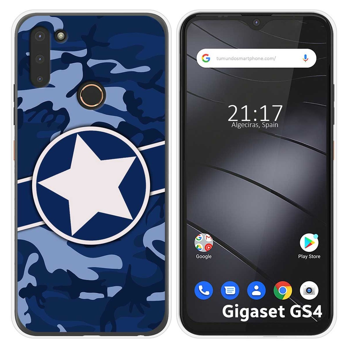 Funda Silicona para Gigaset GS4 diseño Camuflaje 03 Dibujos
