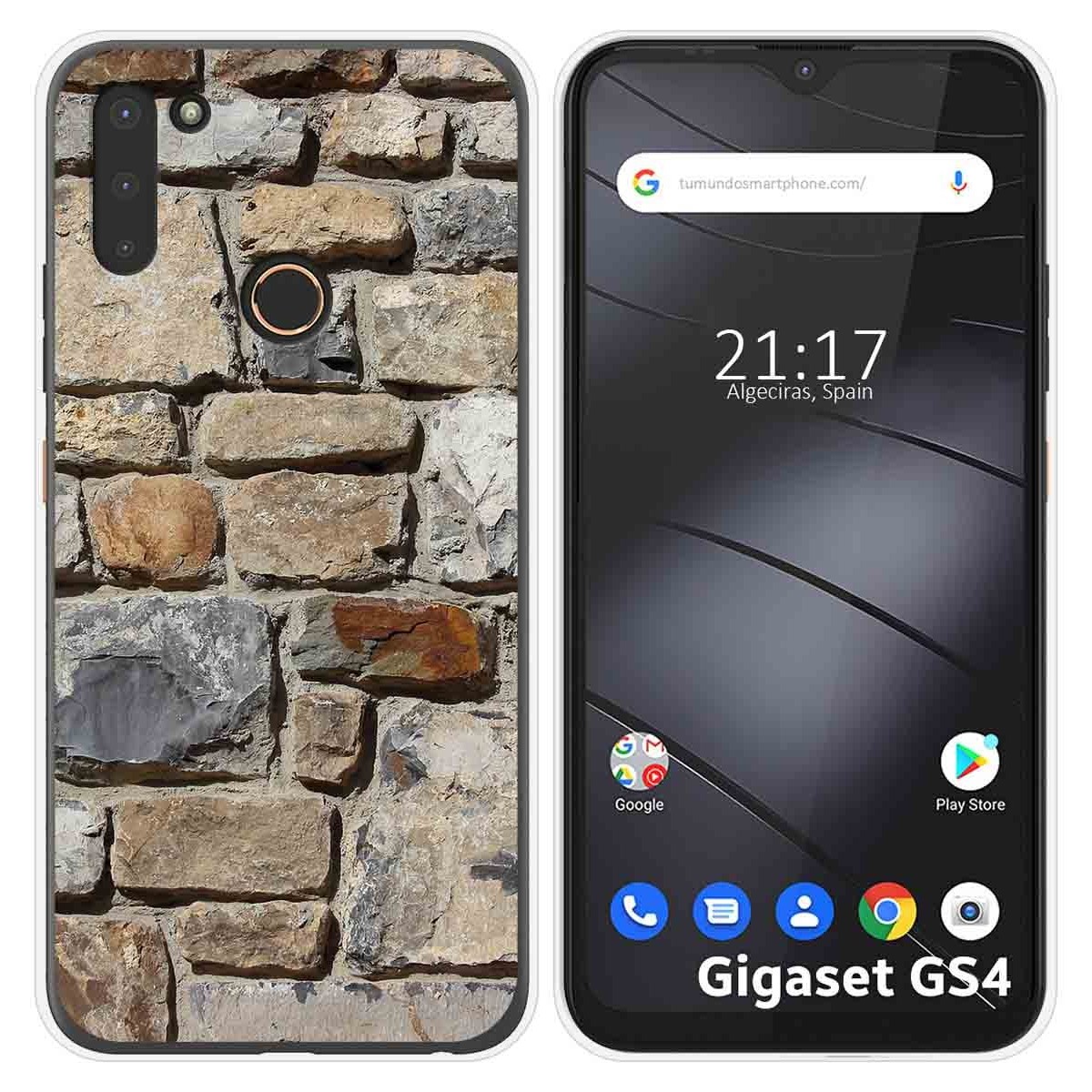 Funda Silicona para Gigaset GS4 diseño Ladrillo 03 Dibujos