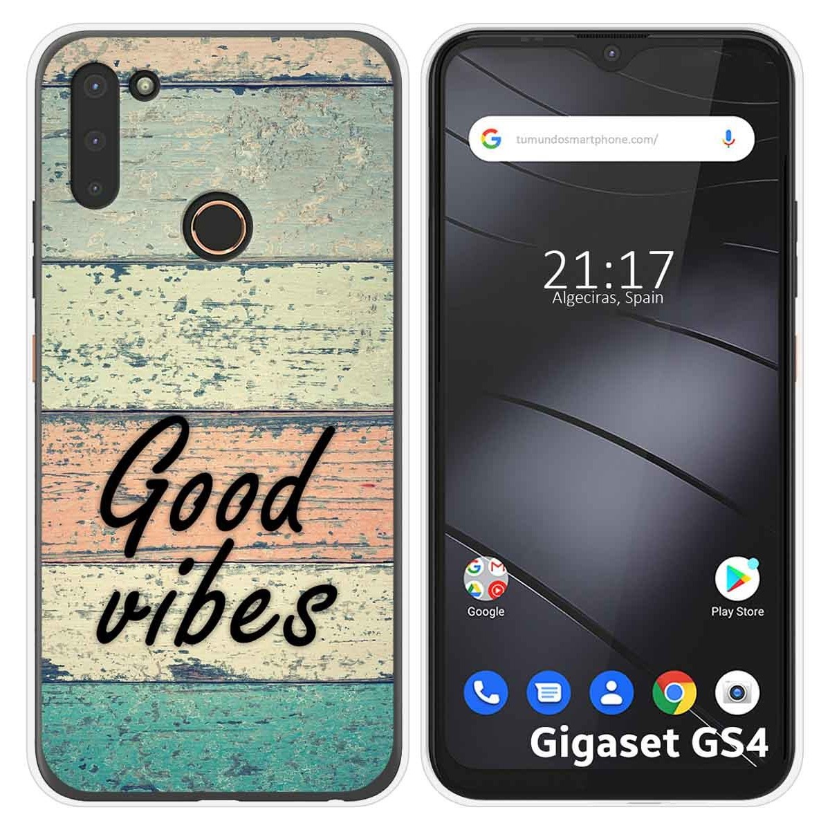 Funda Silicona para Gigaset GS4 diseño Madera 01 Dibujos