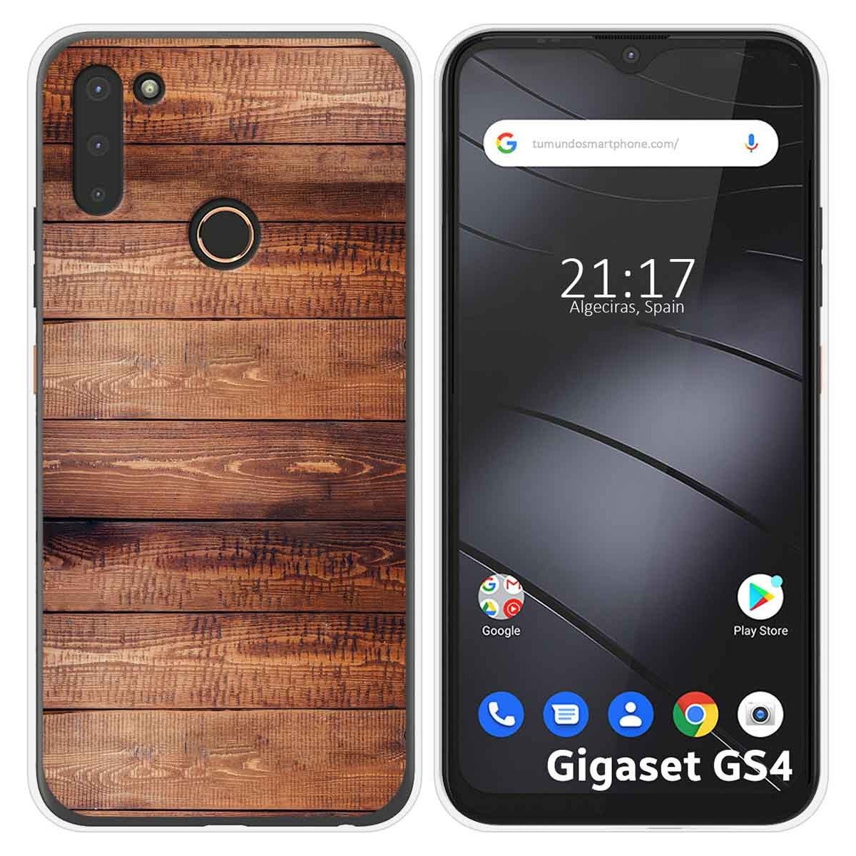 Funda Silicona para Gigaset GS4 diseño Madera 02 Dibujos