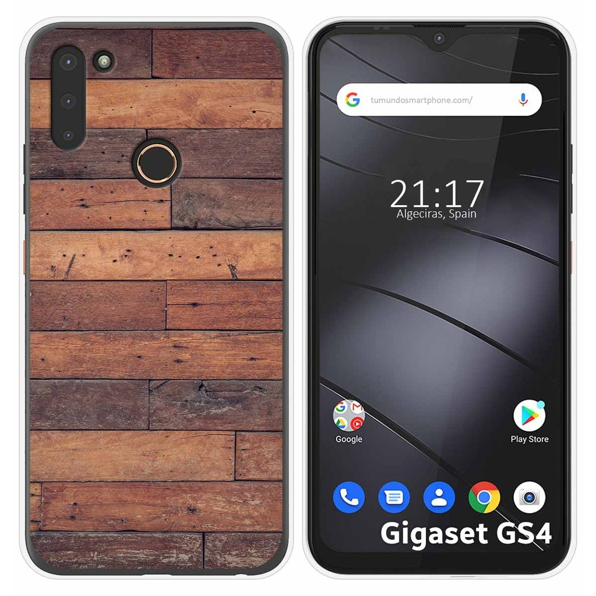 Funda Silicona para Gigaset GS4 diseño Madera 03 Dibujos