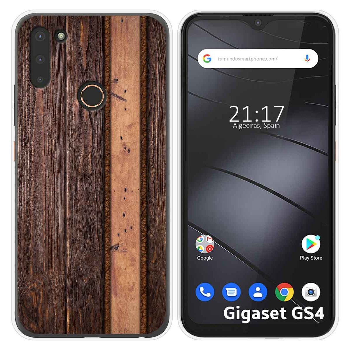Funda Silicona para Gigaset GS4 diseño Madera 05 Dibujos