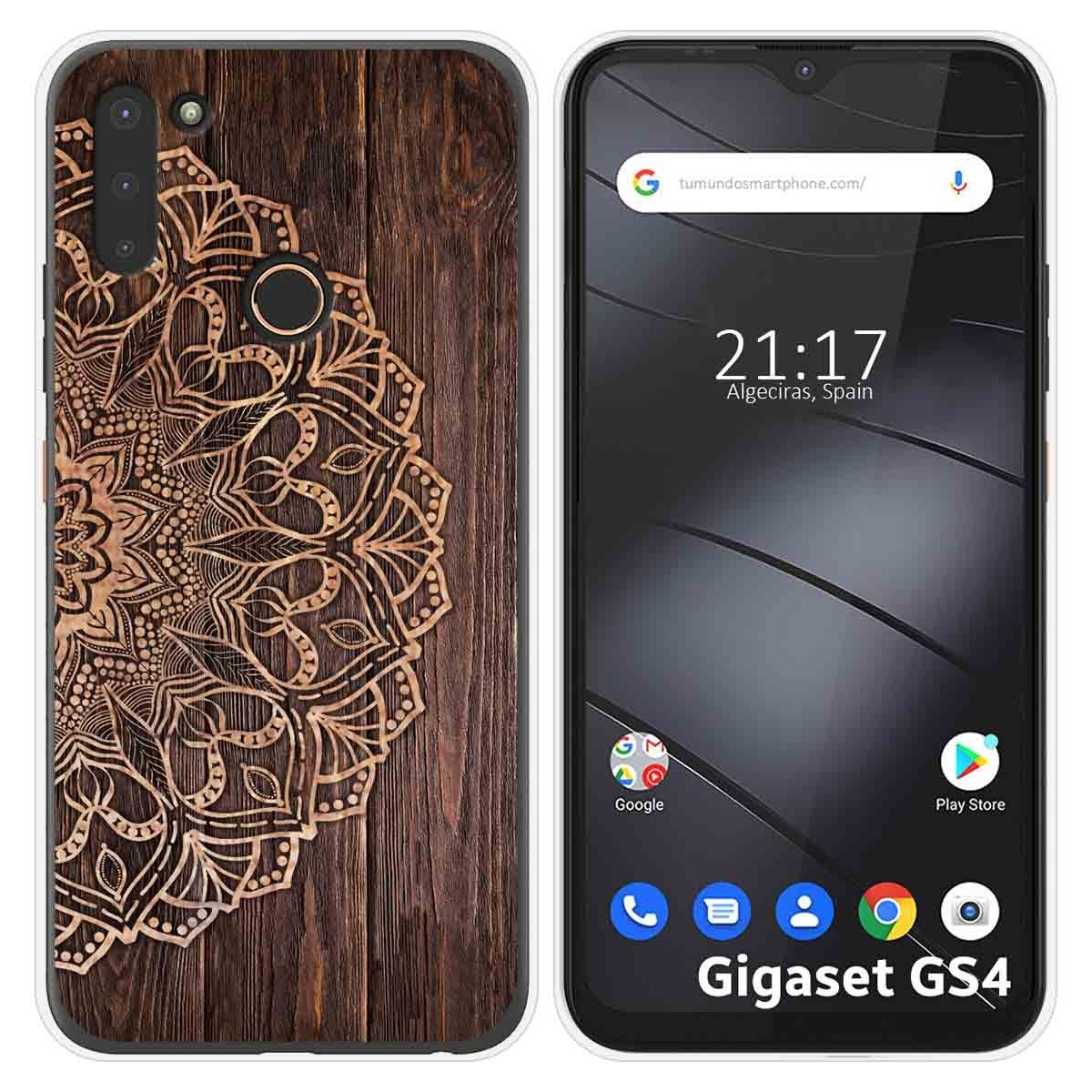 Funda Silicona para Gigaset GS4 diseño Madera 06 Dibujos